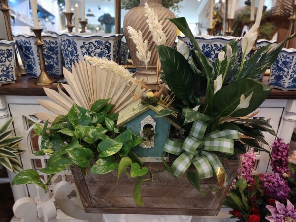 DOUBLE WOODEN PLANTER
